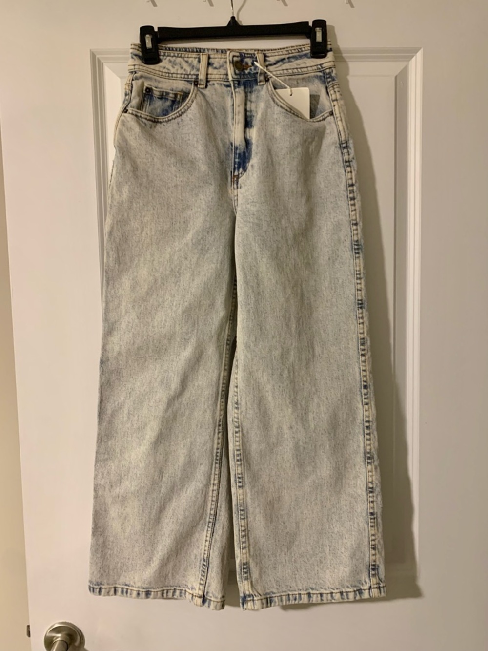 Sezane Wide-Leg Light Blue Jeans